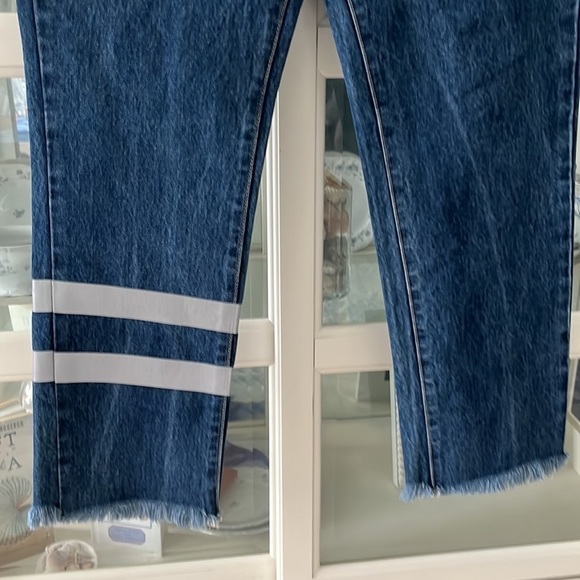 CARMAR Jeans Juliet Boyfriend Relaxed Fit High Rise Reflective Stripes Size 28 - Picture 3 of 13